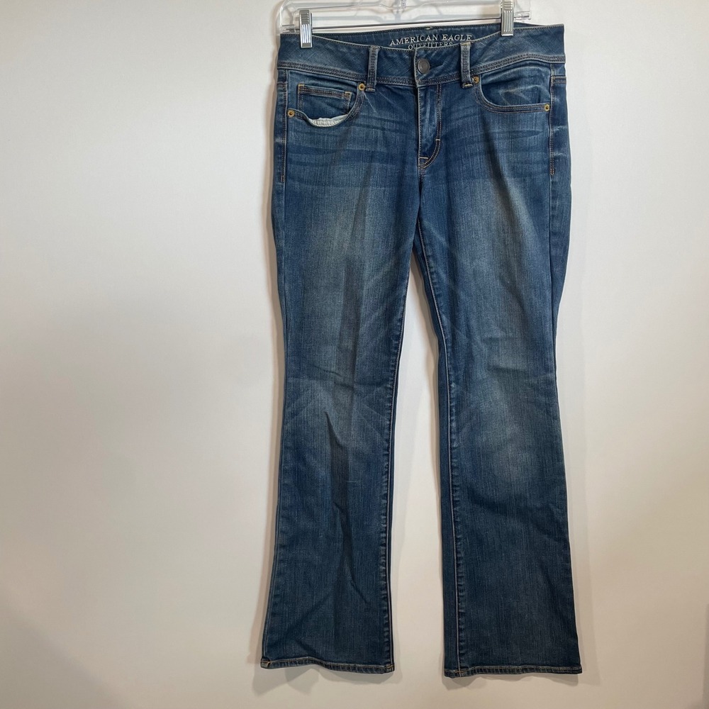 American Eagle Womens Kick Boot Super Stretch Jeans Blue Size 8 Reg 32x30